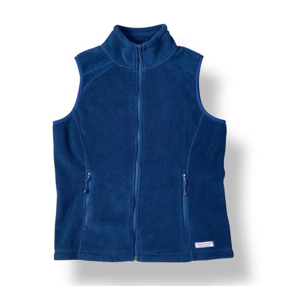 Vineyard Vines‎ Martha’s Vineyard Fleece Vest Womens Size XS Blue - Picture 1 of 9